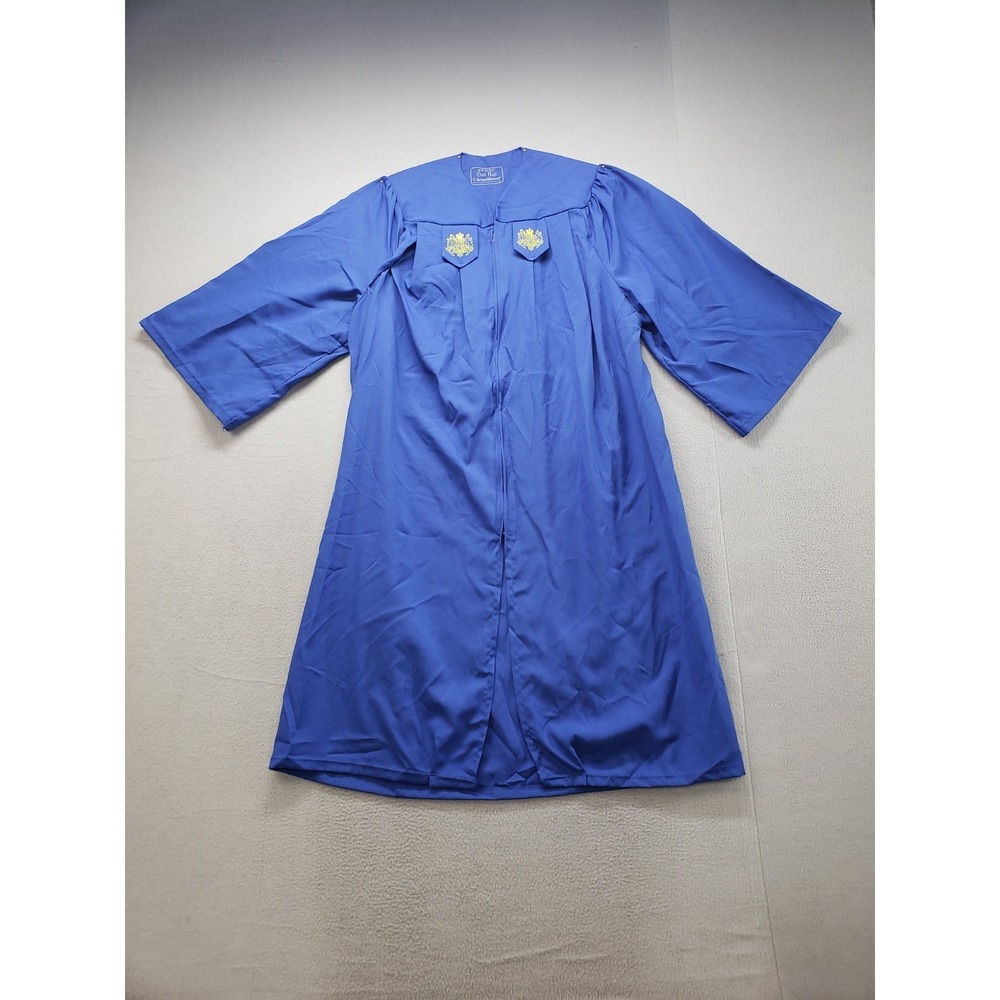 Oak Hall‎ Women Graduation Gown M Royal Blue Sigma Gamma Rho Embroidered Crests